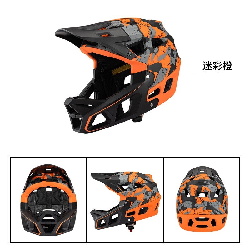 Camouflage Off-Road Helmet Mountain Road Bike Helmet Adult Full Face Helmet Cycling Helmet
