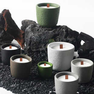 Scandinavian Simple Cement Household Aromatherapy Candle Cup DIY Candle Empty Cup Candlestick Ornament Soy Wax Container Mini