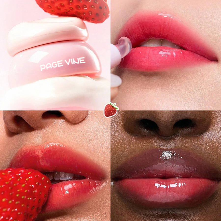 PÁGINA transfronteriza con cepillo de labios espejo esmalte de labios Amazon TK maquillaje de belleza caliente máscara de labios hidratante de larga duración impermeable