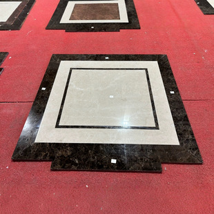 Marble Floor Special Floor for Elevator Car Logo Pattern Marble Fireproof Wear-resistant Elevator Decoration