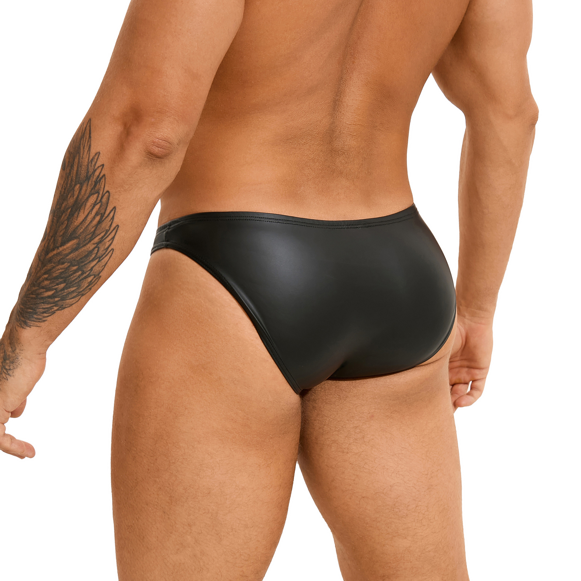 Pantalones interiores de hombre transfronterizas al por mayor de moda de cintura baja sexy esmalte pantalones interiores sexuales de tamaño grande fábrica directa