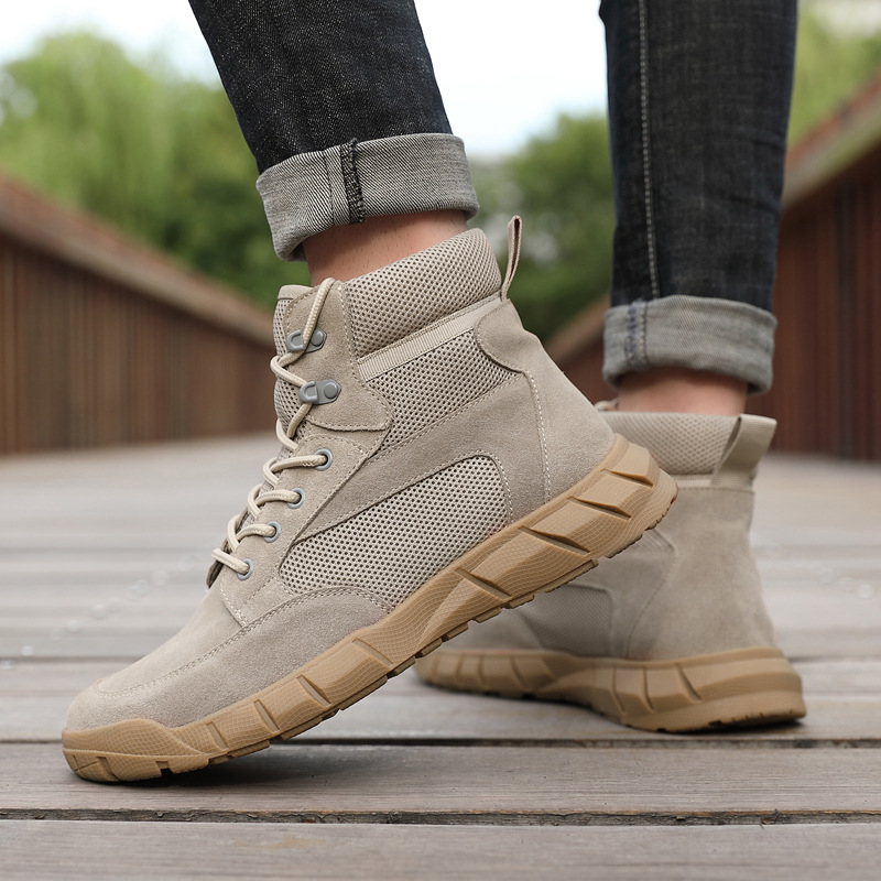 Botas desert masculinas em couro legítimo estilo britânico martin_voghion.com