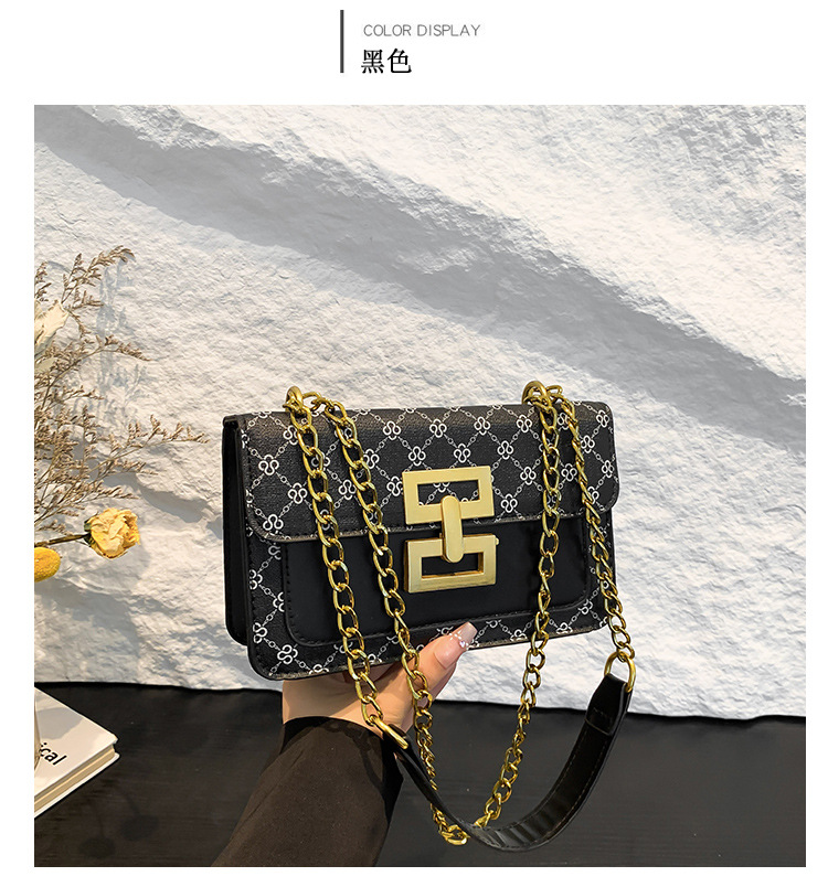 High-end texture, retro single-shoulder women's 2024 autumn new trendy and versatile chain crossbody small square bag undefined