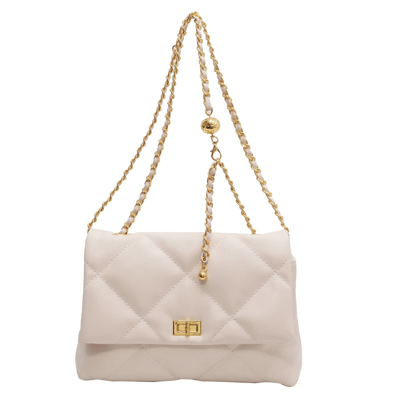 Bolso de cadena de diamantes popular de este año para mujer 2025 nuevo bolso cuadrado pequeño de todo fósforo de moda bolso de mensajero de un solo hombro de sentido avanzado