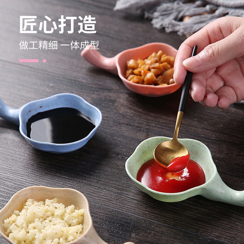 塑料骨碟调味碟家用餐碟味碟蘸料碟创意小麦秸秆餐具酱油碟小碟子