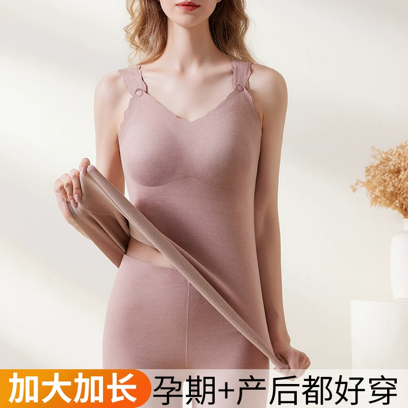 Плюс бархатный теплый жилет женский зимний с нагрудными подушками