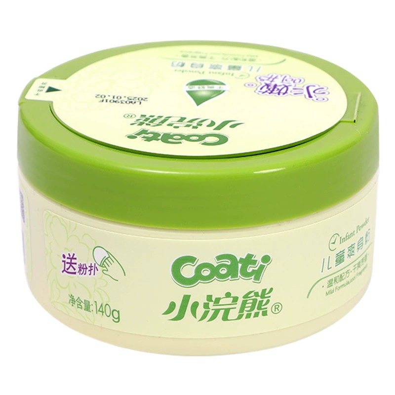 Маленький енот 140 г Новорожденный анти-DDoS антиколючий тепловой порошок с затяжкой детский колючий тепловой порошок детский тальк