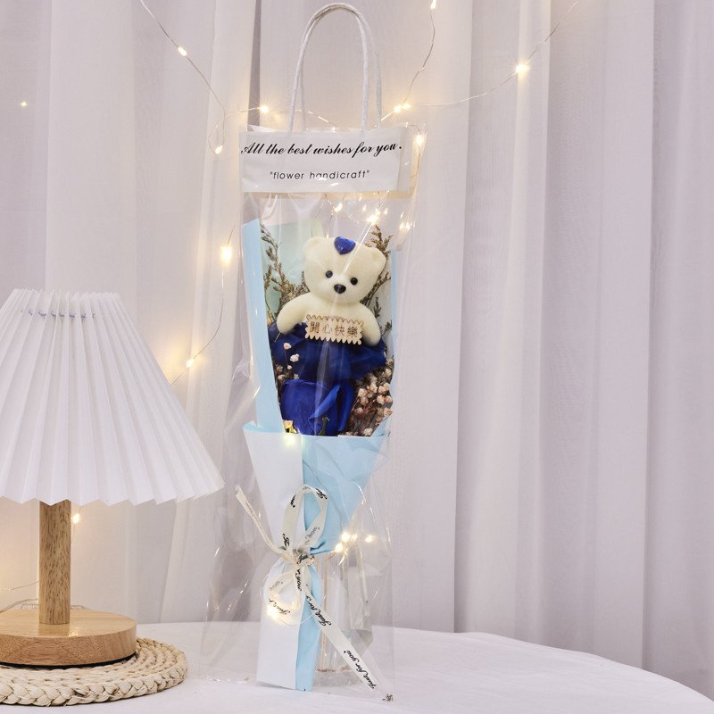 一朵花+小熊 蓝色_副本