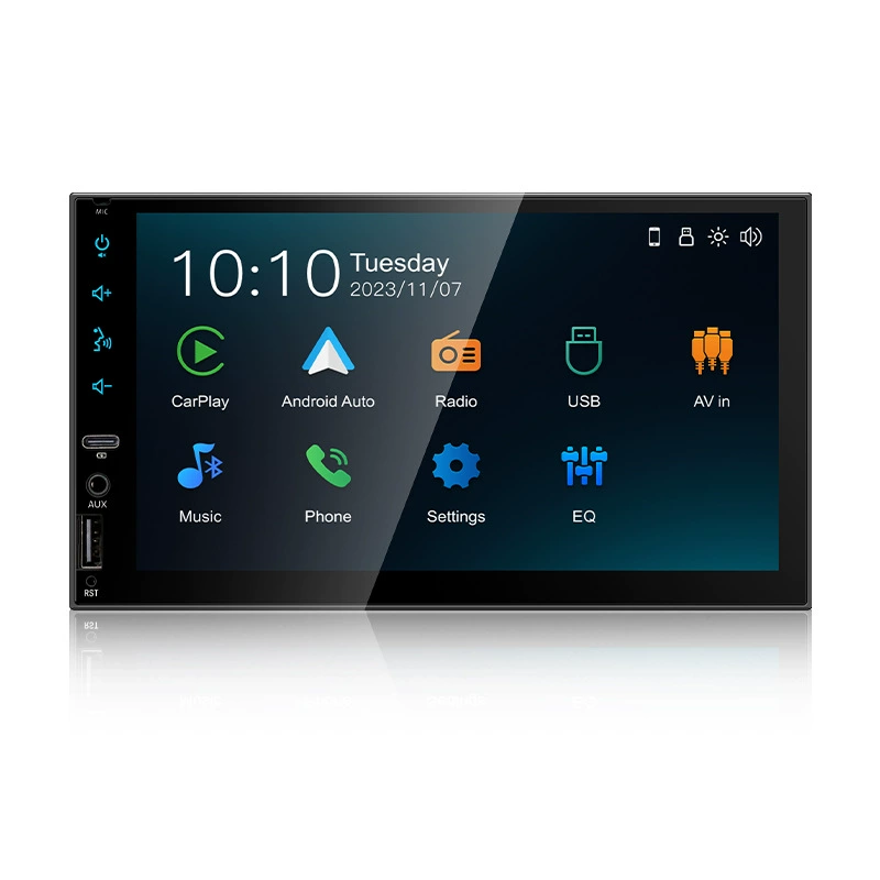 Мультимедийная автомобильная навигация с Bluetooth CarPlay/AndroidAuto, многозадачный навигатор с DSP‑эквалайзером и плеером