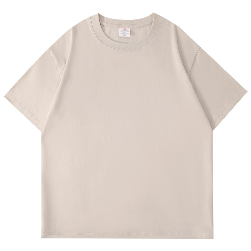 2025 春夏新作通気性クール Tシャツ高密度ニット高重量半袖ヘビーコットン無地イン|undefined