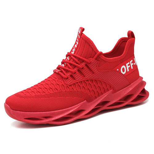 New men's shoes fashionable fashionable breathable flying knitted running shoes fashionable blade casual sports shoes men