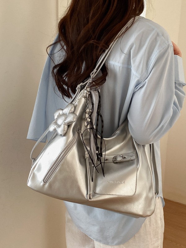 Casual Commuting simple bolso de gran capacidad para mujeres 2026 nueva mochila multifuncional textura mochila tote