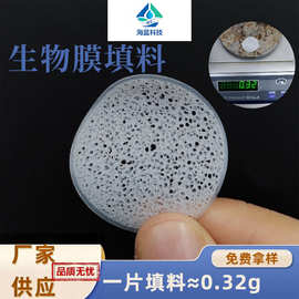 生物膜填料0.32克白色多孔悬浮生物膜载体污水处理用MBBR生物填料