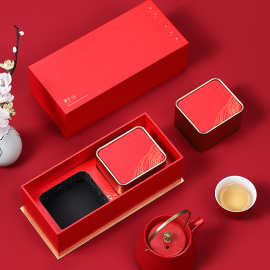 高档红茶茶叶包装盒空礼盒二两铁观音包装礼盒伴手礼小茶叶盒批发