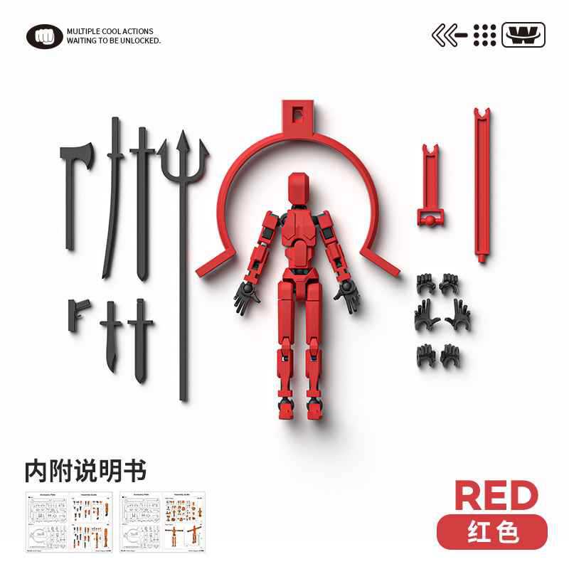 Muñecas móviles multiarticuladas impresión 3D dummy Lucky 13 13 atracción magnética robot rabanos juguetes para niños