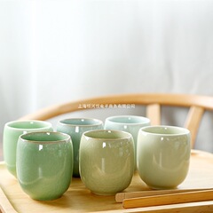 汝窑主人杯杯水杯开片茶杯小茶杯茶具功夫陶瓷六色哥窑景德镇青瓷