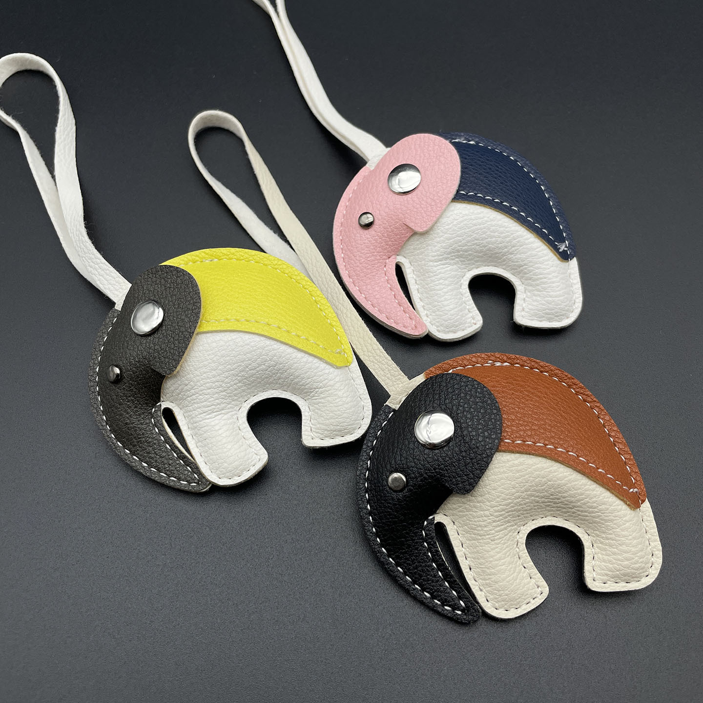 Nuevo empalme elefante cordón de piel de oveja bolsos colgantes llaveros colgantes de automóviles lindos universales caja de teléfono móvil pequeño regalo image 1