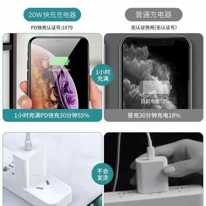 Совместимый комплект для Apple iPhone14, зарядный кабель, 20W