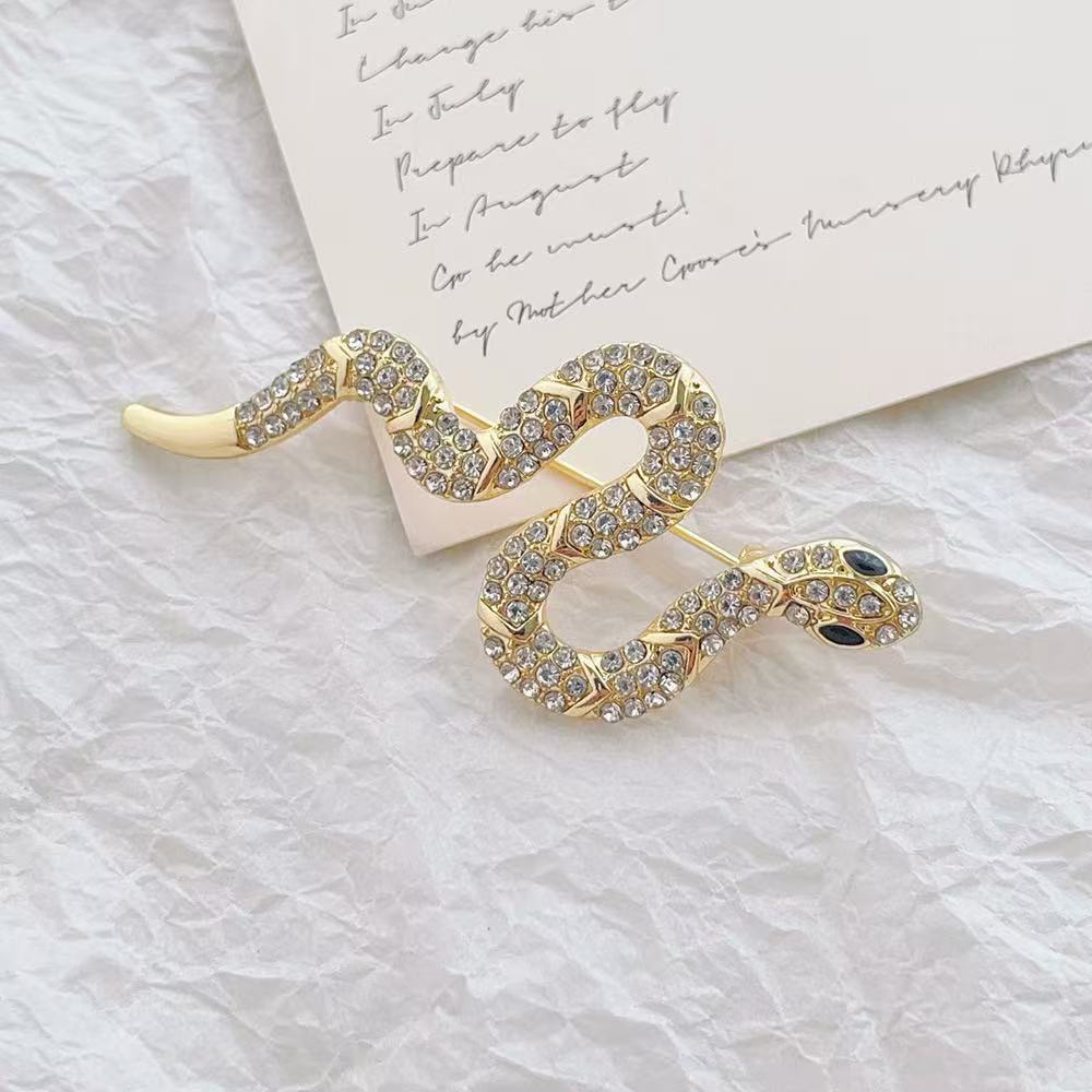 (2개) 뱀 조디악 브로치 세트 액세서리 스웨터 코이지 쥬얼리 도매 코트 핀 합금 쥬얼리 고급 소형