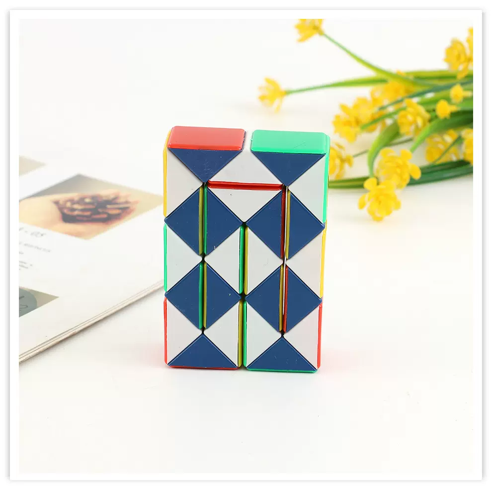 跨境DIY智力开发减压益智玩具24节 百变魔尺 魔方 儿童节活动礼物
