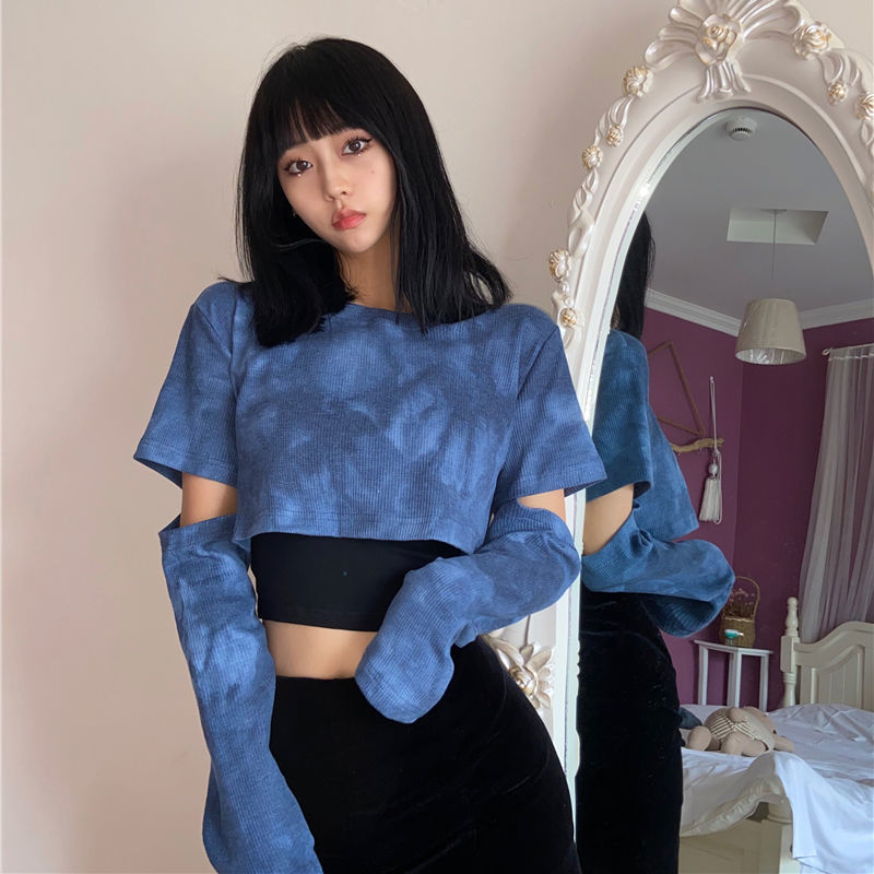 Tie Dyed Women's Short Bottoming Shirt Image 5