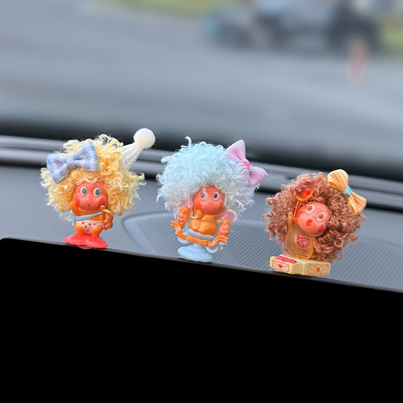 2026 New Model Star-Shaped Car Dashboard Decoration Screen Display Car Interior Decoration Cute Doll for Girls