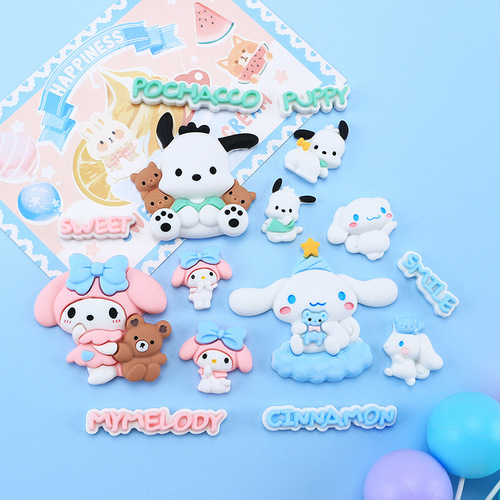 Cartoon animal character large card cute DIY cream gel phone case, hair clip headband hair accessory resin accessories wholesale