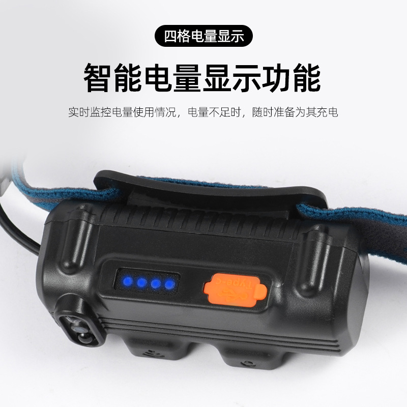 Nuevo transfronterizo LED mini multifunción señalando auriculares COB lanterna de pesca de aventura al aire libre