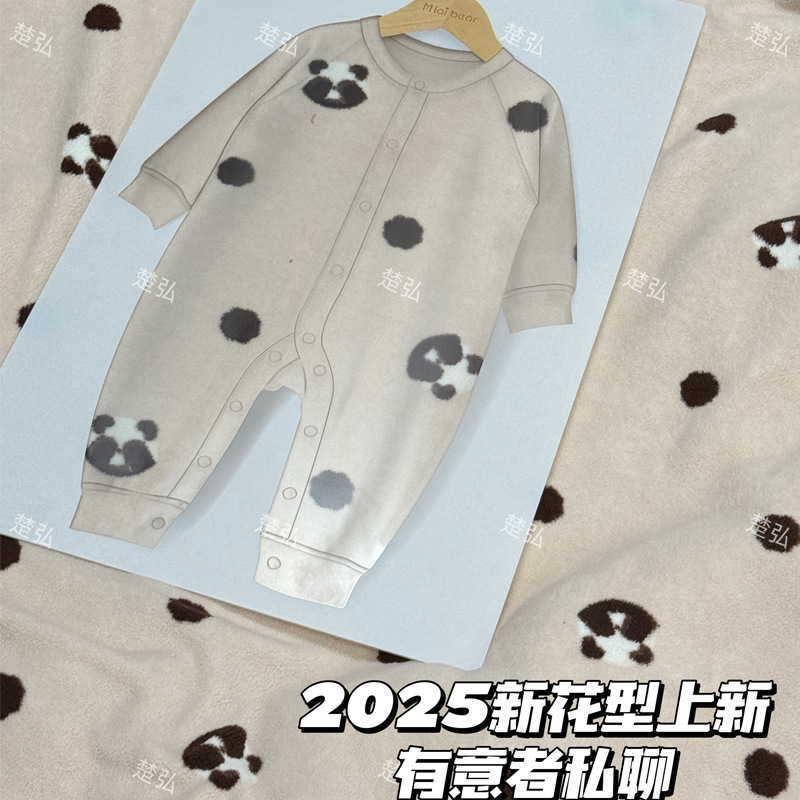 法兰绒雪粒绒印花新款上新 可订货 来图来样选定花型工厂批发