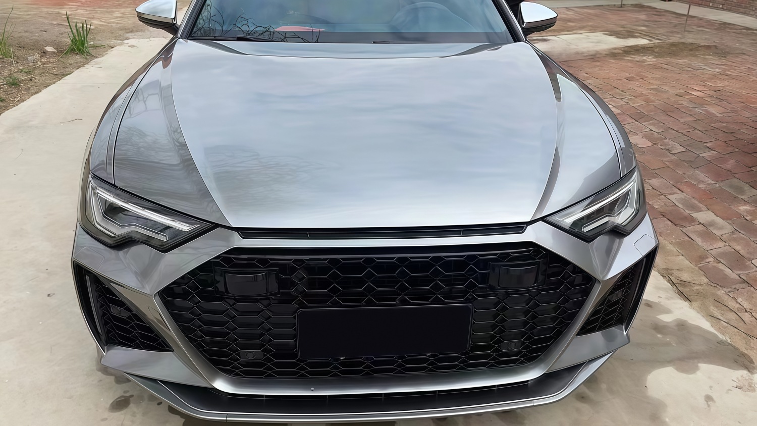 Suitable for 19-26 Models of Audi A6L Front Bumper Modification and Upgrade to Rs6 Front Bumper, Front Grille, Front Lip