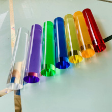 彩色亚克力圆棒透明PMMA棒红黄蓝绿紫橙PS塑料棒加工攻牙切割雕刻