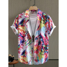 F 23490 Men's Hawaiian printed shirt ��ʿ������ӡ������