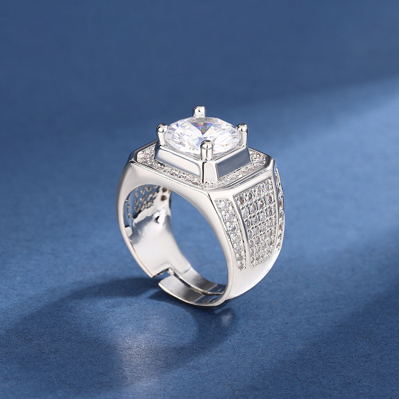 Luxe haut de gamme de 5 carats avec une bouche ouverte, imitant le diamant du Mozambique, des cœurs et huit flèches, une entreprise dominatrice,_voghion.com