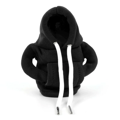 Car Creative Gear Lever Decoration Hooded Sweatshirt Gear Shift Lever Decoration Hoodie Driving Cabin Interior Accessories (Other Automotive Interior Supplies) - black