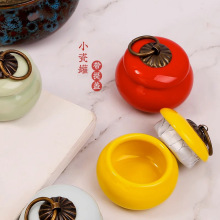 迷你陶瓷密封罐古风胭脂盒口脂罐小瓷瓶带盖口红小罐香膏空盒容器