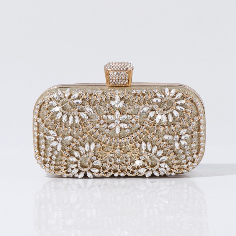 New Cross-Border Evening Bag European and American Trendy Fashion Evening Bag Rhinestone Diamond Banquet Clutch Bag Dress Small Square Bag New Cross-Border Evening Bag European and American Trendy Fashion Evening Bag Rhinestone Diamond Banquet Clutch Bag Dress Small Square Bag
