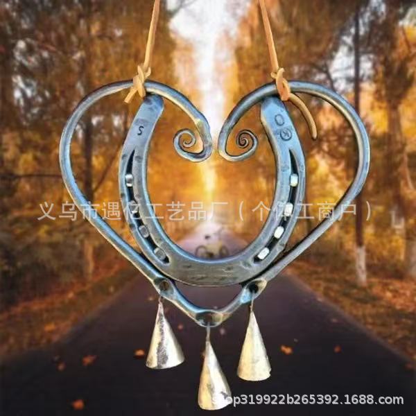 独立したウェブサイトの新製品 Lucky Love Wind Chime ラッキーラブ スチールネイル風鈴 屋外装飾|undefined