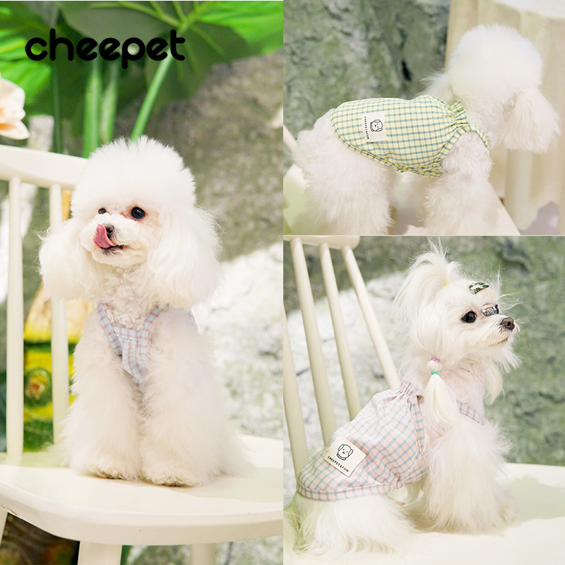 新款夏季小狗狗衣服休闲比熊泰迪猫咪背心吊带薄款宠物服装批发