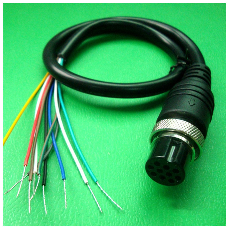 厂家批发10芯M20航空插头线地铁道闸信号控制线