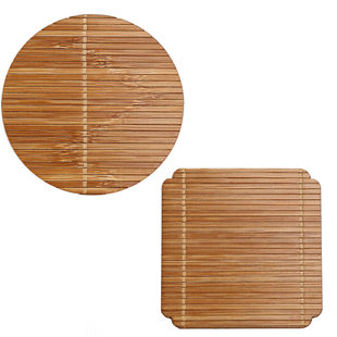 Bamboo square tic-tac-toe coasters that can be labeled and shipped Japanese-style tea mats tea coasters insulation mats bamboo silk chief editor coasters