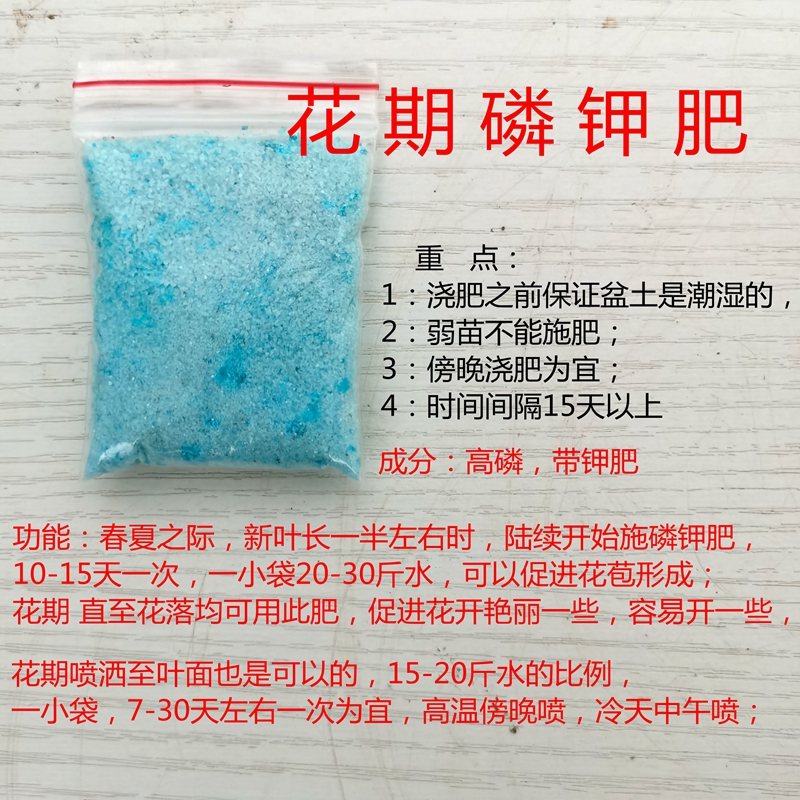 개화 기간에 인산염 비료 4 패킷