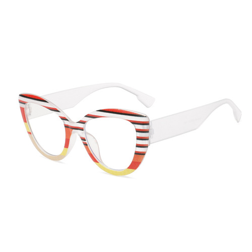 2024 new cross-border color anti-blue light cat eye glasses European and American fashion internet celebrity ins style flat light glasses BL6863