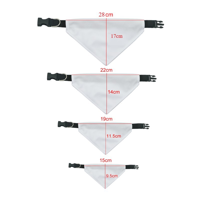 Navidad mascota saliva toalla perro triángulo toalla transferencia térmica material en blanco al por mayor