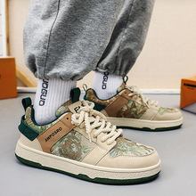 板鞋男士新款复古小众厚底板鞋设计感运动鞋百搭休闲春秋季男鞋子