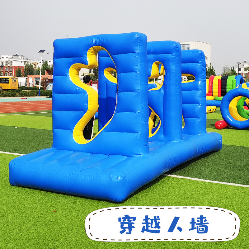 Set inflable de obstáculos deportivos para actividades familiares al aire libre