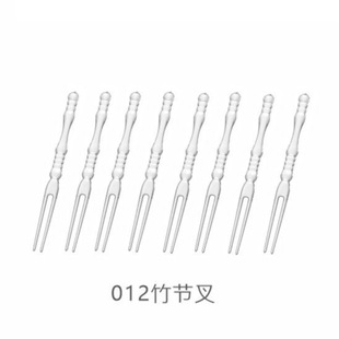 Jinde Manufacturer Fruit Fork Bamboo Fork Individually Packaged Transparent Fruit Pick Thickeneded High-End Commercial Ktv Bar