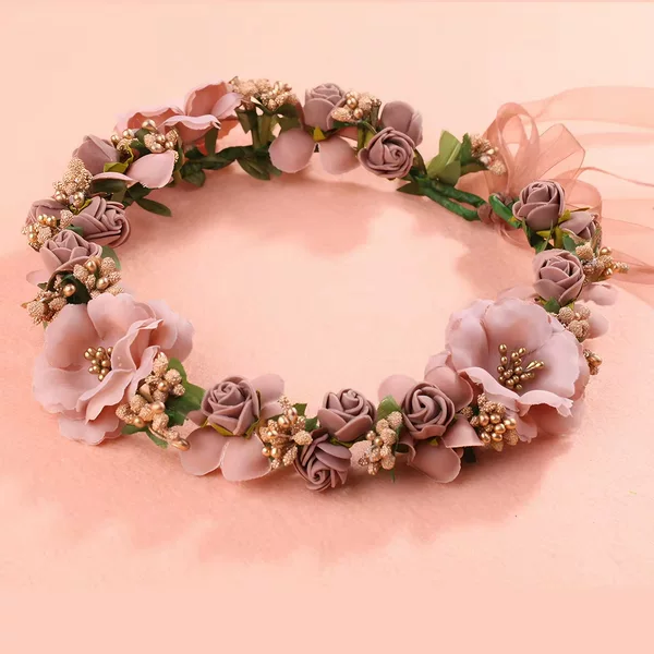 Floral headband hair accessory for brides and bridesmaids, holiday and festival decoration, children's photo shoot, Korean-style floral headband with hat