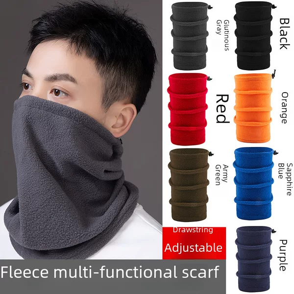 2021 cross-border pullover new scarf men's and women's winter warm riding collar windproof scarf hat