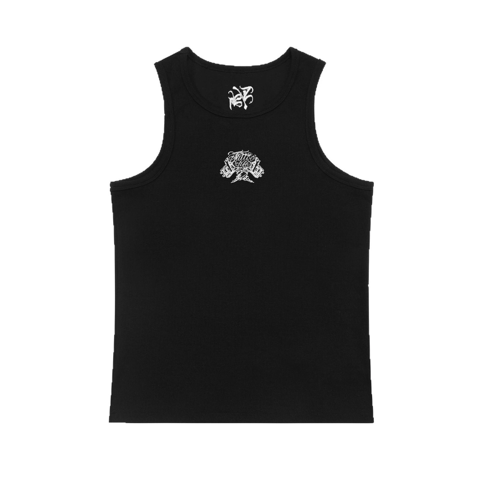 Версия США тяжелая вышивка с высокой пулей 2*2 резьбы 380 г нижняя плотная жилет фитнес TATTOO Цветок Chcano