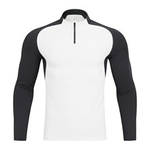 新款跑步运动长袖立领半拉链t恤男女款撞色训练弹力柔软速干吸湿